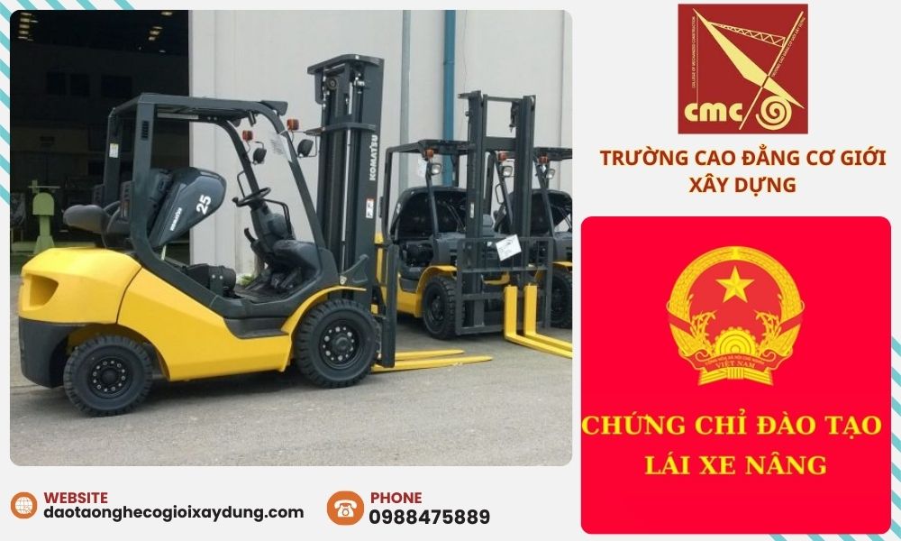 Trường Cao Đẳng Cơ Giới Xây Dựng, nơi cam kết đào tạo chất lượng, giúp học viên nhanh chóng có chứng chỉ xe nâng và dễ dàng tìm được việc làm.